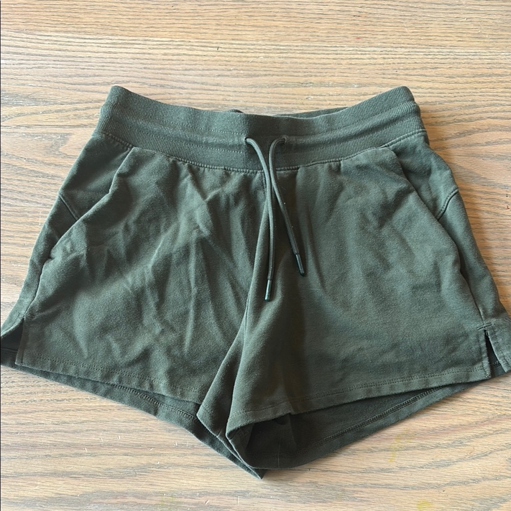 Women's Green Casual Shorts